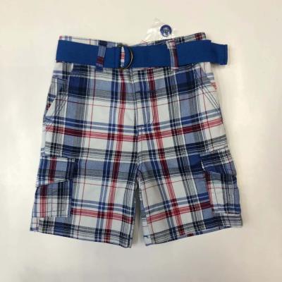 China Boy's Breathable Shorts Kids Clothes 100% Cotton Plaid Shorts Babies Summer Shorts Casual Clothing Ropa Running De Bebe Nino for sale