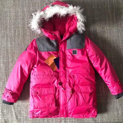 China Anti-Wrinkle Anti-Wrinkle Outwear Warm Kids Winter Coat Running Lot Cotton-padded Faux Fur Collar Hooded Parkas Girls Thick Jacket Boys Clothes Outdoor Clothes children for sale