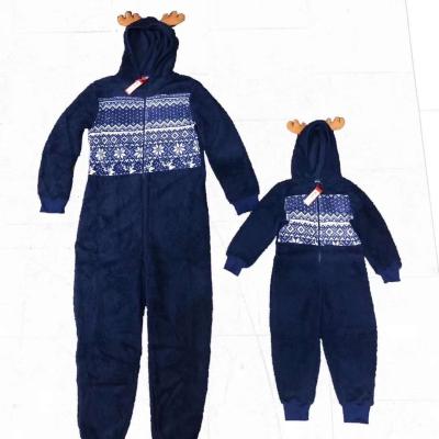 China Wholesale Breathable Breathable Adult Pajamas Matching Christmas Pajamas For Working Lots Of Coral Velvet Flannel Custom Boys Family One Piece Pajamas for sale