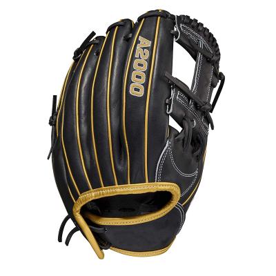 China high quality leather baseball gloves cowhide leather thumb or kip custom professional softball gloves A2000 11-14 inch for sale