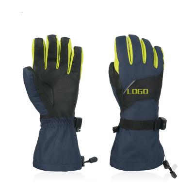 China Custom Logo Winter Touch Screen Manufacturer Long Mittens Gloves Leather Waterproof Warm Leather Gloves for sale