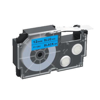 China XR-12BU COMPATIBLE PT-12BU 12mm*8m black on white label tape 100% compatible for KL-7400 KL-780 KL-8800 for sale