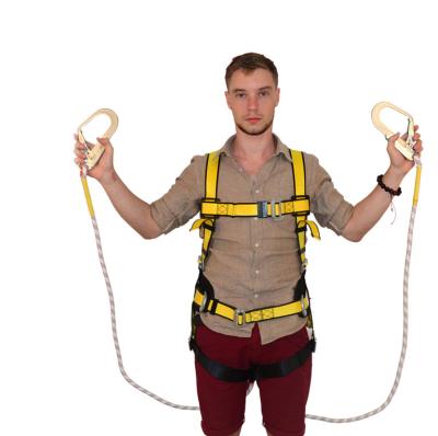 China Polyester Double Hook 5 Point Safety Harness for sale