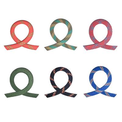 China High Strength Colorful Fall Protection Rock Climbing Mountaineering Rope Soft 12mm Braided Nylon Tow Pull Fire Rope for sale