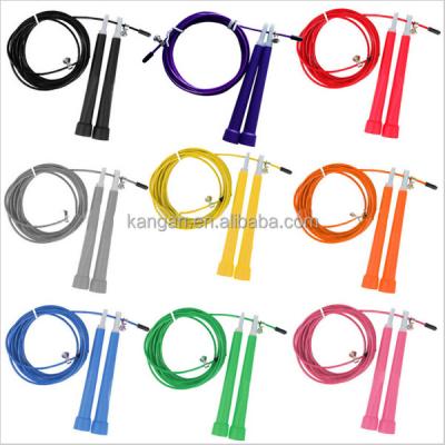 China Plastic Handle Forming Adjustable Speed ​​Jumping Jump Rope With Cable Wire Plastic Grips for sale