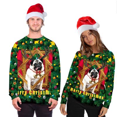 China ZC H4CE0012 Anti-wrinkle Christmas Unisex 3D Sweatshirt Printing Christmas Holiday Party Long Sleeve Pullover Hoodie for sale