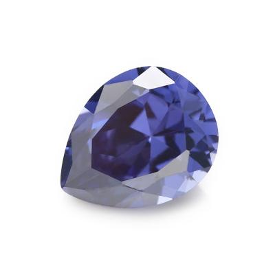 China Tanzanite 3ACZ Loose Zirconia Fire Stone Wholesale Color Set Or Synthetic Pear Shaped Zirconia 2x3~15x20mm for sale