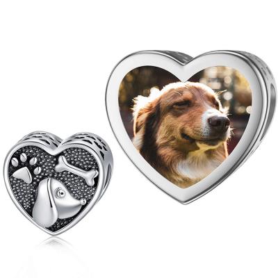 China METALS Mini Girl Photo Frame Custom Cut Out Footprint Dog Bone Pattern Decoration Photo Mount Heart Box Snake Beaded Bracelet for sale