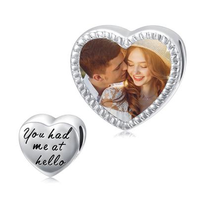 China METAL Girlfriends Girl Friendship Gifts Customized Memorial Love Album Heart Shaped Box Photo Lettering Bead Strap Accessories for sale