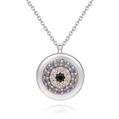 China Popular Creative Platinum Plated TRENDY Devil's Eye Mother's Day Pendant Necklace for sale