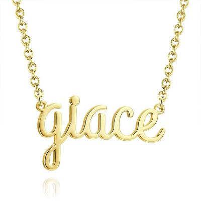 China TRENDY Classic Design Style Fashion Wedding Gift Custom Name Necklace Party Gift Personalized 925 Sterling Silver Necklace for sale