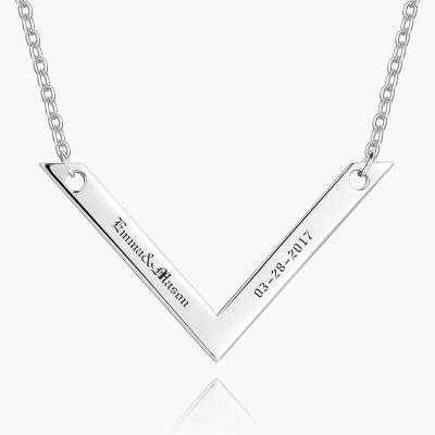 China TRENDY Mother's Day Personality Simple Design Jewelry Couples Gift Cut Out Arrow Cross Bar Necklace for sale