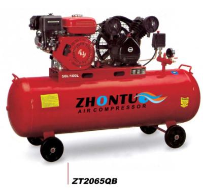 China ZT2065QB AC Piston Gasoline Type Two Cylinder Air Compressor for sale