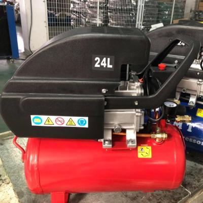 China Factory supply cheap price lubricated portable direct driven piston style 1.5hp 24L air compressor for sale