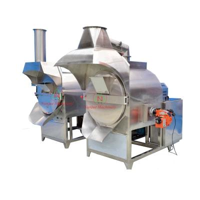 China snack plant natrual gas heating peanut roasting machine diesel almond roasting machine sunflower seed almond roasting machine for sale