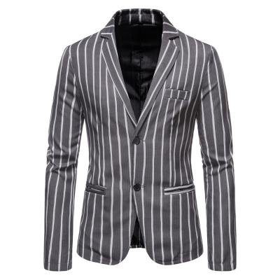 China Fashion 10730-SE47 Breathable Casual Full Sleeve Striped Print Plus Size Mens Suit Sehe Fashion for sale