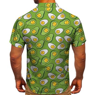 China 10723-SE06 summer short sleeve fruit print QUICK DRY cotton plus size T-shirt for men's sehe fashion for sale