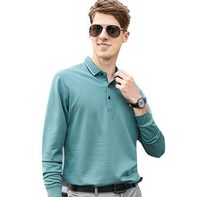 China Autumn 10723-SE38 solid color long sleeve QUICK DRY cotton plus size T-shirt for men's sehe fashion for sale