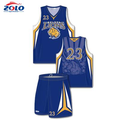 China Wholesale New Style Cheap Sublimated Youth Antibacterial Basketball Uniforms for sale