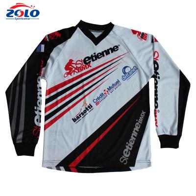 China Breathable Professional Sublimated Printing Custom Design Bmx Jersey , MTB Jersey for sale