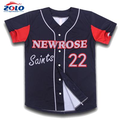 China Dye Sublimation Printing Breathable Custom Baseball Uniforms for sale