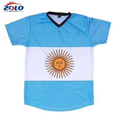 China Quick Dry China OEM Professional No Logo No Name Half Sleeve Football T Shirt for sale