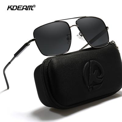 China 2020 New Arrival Fashion Men's Sunglasses Polarized High End Metal Shades KDEAM Fashion Sunglasses Slow Ground for sale