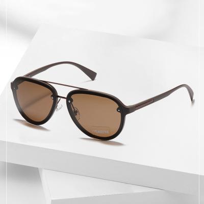 China Fashion KDEAM Sunglasses Thick High Quality Lens Shape Pilot TR90 Sunglasses Men Luxury Polarized Custom Shades for sale