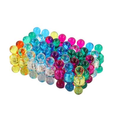 China Hot Selling Transparent Magnet Thumbtips Durable 7 Colors Magnetic Push Pins for sale