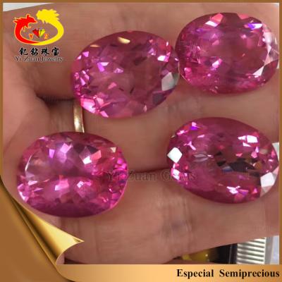 China Color Set or Fire High Quality Oval Shape Facet Cut Pink Topaz for sale