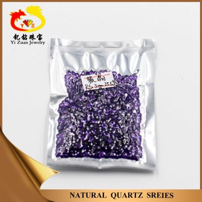 China Semi-Precious Small Size Color Game Or Fire Round Shaped AAA To Cut Natural Amethyst Quartz for sale