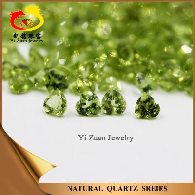 China Best Quality Heart Shaped Olivine Peridot Color Set Or Loose Natural Gemstone From Fire for sale