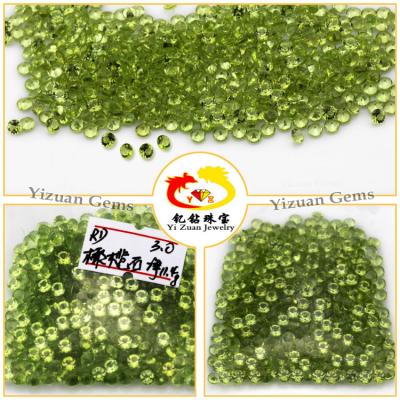 China Color Play or Fire Around Brilliant Cut Natural Olivine /Peridot Gemstone for sale