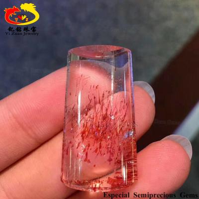 China Color Set Or Fire Crystal Hair Candy Sweet Shape Red Quartz Loose Gemstone Rutilated for sale