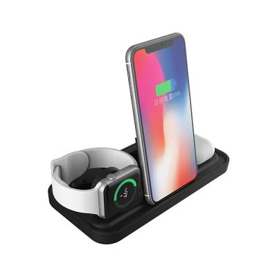 China Smart Watch 5 in 1 Wireless Charger for Auto Magnetic Wireless Charger to Charging Cell Phones Support Light and Mini Fan for sale