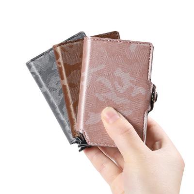 China Vintage Designer RFID Card Holder Metal Wallet RFID Block Cards Case Aluminum Mini Card Wallet Business for sale