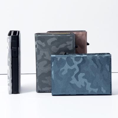 China 2021 RFID Top Designer Mens Waller Camouflage Leather Men Luxury Metals Wallets Mini Card Wallet from Dongguan for sale