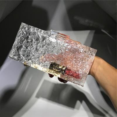 China Transparent Bag Ice Box Tote Handbag Chic Party Summer Clutch Messenger Bag Fashion Quality Clear Acrylic Women Purse for sale