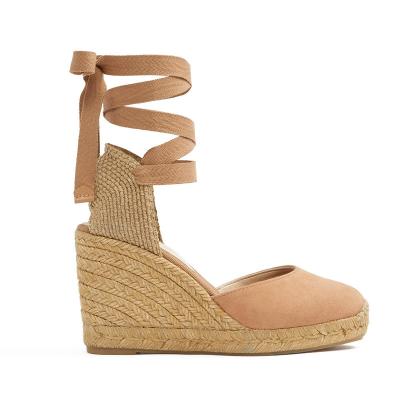 China Height Increasing High Heel Sandals For Women And Ladies Wedge Heel Sandals Shoes Platform Summer With Cork for sale