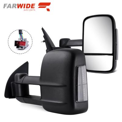 China ABS+glass FARWIDE Electric Black Tow Side Mirror For Ford Ranger 2012 - 2021 With Extendable Indicator for sale