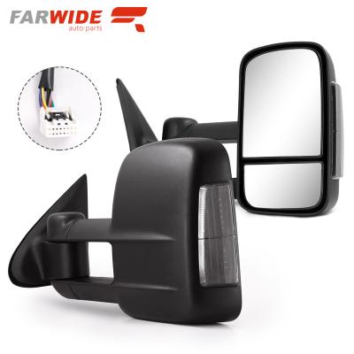 China ABS+glass FARWIDE Power Turn Signal Side Tow Glass Mirror For Mitsubishi Triton 2015 2016 2017 2018 2019 for sale