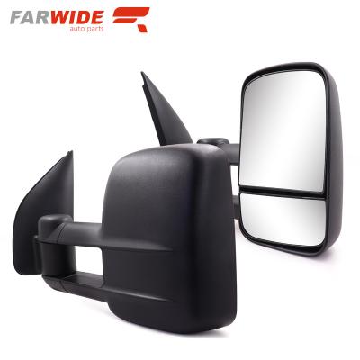 China ABS+glass FARWIDE Manual Folding Extension Rearview Towing Mirror For Nissan Pathfinder NAVARA D40/550 2004 - 2015 for sale