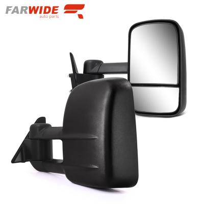 China ABS+glass Manual Truck Rearview Tow Mirror For Toyota Land Cruiser LC80 1990 - 1998 FARWIDE for sale