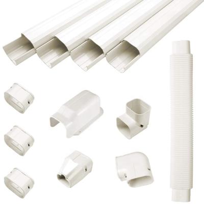 China USA Hot Sale 3in 4in Home Air Conditioner PVC Duct Tube For Line Set Cover Kits AC Pipe HVAC Cover for sale