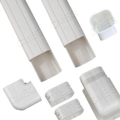 China Home PVC Cable Duct Cover Kit Plastic Line Decorative AC PVC Cover For HVAC Air Conditioner Spare Parts Slot for sale