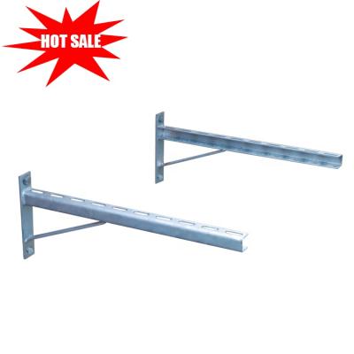 China Cold Rolled Steel /zinc Coated Metal Triangle Slot Wall Mount Support AC Units Brackets Steel Hot Dipped Galvanized Welding Air Conditioner for sale