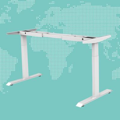 China Electric Sit Stand Desk Frame Office Furniture (Height) Adjustable Smart Dual Motor Adjustable Frame Desk for sale