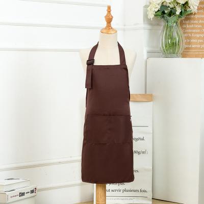 China Wholesale Custom Logo Printing Colorful Polyester Cotton Cleaning Apron With Pockets Chef Cooking Adjustable Kids Durable Kids Apron for sale