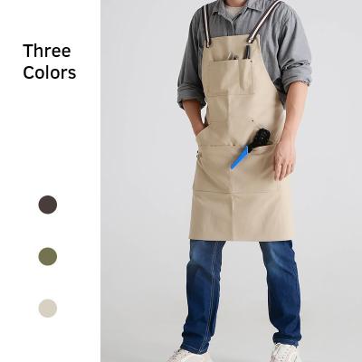 China High Quality Kitchen BBQ Chef Multi-Use Shop Tool Canvas Denim Barber Apron For Men Women Cleaning Service Kitchen for sale