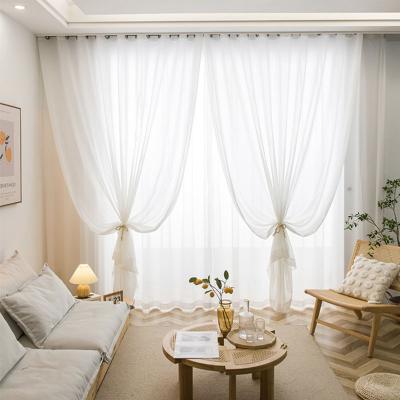 China Bedroom Breathable Curtains Living Room White Yarns Are Suitable For Drapes for sale